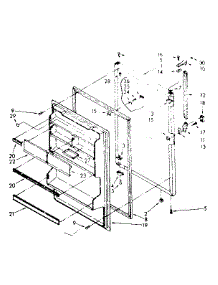 Refrigerator Door Parts parts for Kenmore Refrigerator 106.8648425 (1068648425, 106 8648425) from AppliancePartsPros.com