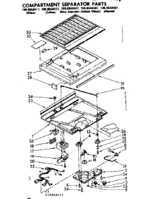 Compartment Separator Parts parts for Kenmore Refrigerator 106.8648441 (1068648441, 106 8648441) from AppliancePartsPros.com