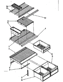 Shelf Parts parts for Kenmore Refrigerator 106.8648462 (1068648462, 106 8648462) from AppliancePartsPros.com