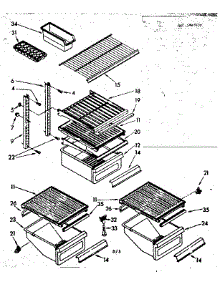 Shelf Parts parts for Kenmore Refrigerator 106.8648642 (1068648642, 106 8648642) from AppliancePartsPros.com