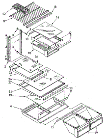 Shelf parts for Kenmore Refrigerator 106.8650511 (1068650511, 106 8650511) from AppliancePartsPros.com