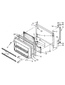 Freezer Door parts for Kenmore Refrigerator 106.8650511 (1068650511, 106 8650511) from AppliancePartsPros.com