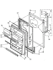 Refrigerator Door parts for Kenmore Refrigerator 106.8650511 (1068650511, 106 8650511) from AppliancePartsPros.com