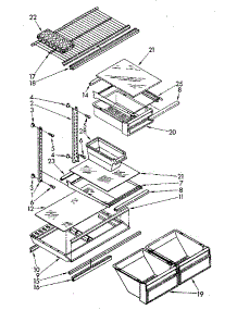 Shelf parts for Kenmore Refrigerator 106.8650830 (1068650830, 106 8650830) from AppliancePartsPros.com