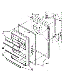 Refrigerator Door parts for Kenmore Refrigerator 106.8650830 (1068650830, 106 8650830) from AppliancePartsPros.com