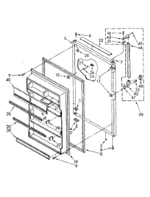 Refrigerator Door parts for Kenmore Refrigerator 106.8650861 (1068650861, 106 8650861) from AppliancePartsPros.com
