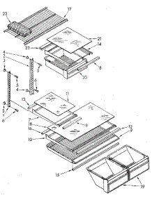 Shelf parts for Kenmore Refrigerator 106.8652510 (1068652510, 106 8652510) from AppliancePartsPros.com