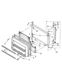 Freezer Door parts for Kenmore Refrigerator 106.8652510 (1068652510, 106 8652510) from AppliancePartsPros.com