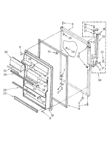 Refrigerator Door parts for Kenmore Refrigerator 106.8652510 (1068652510, 106 8652510) from AppliancePartsPros.com