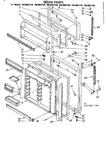 Door Parts parts for Kenmore Refrigerator 106.8652730 (1068652730, 106 8652730) from AppliancePartsPros.com