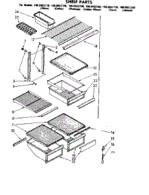 Shelf Parts parts for Kenmore Refrigerator 106.8652730 (1068652730, 106 8652730) from AppliancePartsPros.com