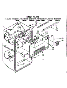 Liner Parts parts for Kenmore Refrigerator 106.8652730 (1068652730, 106 8652730) from AppliancePartsPros.com