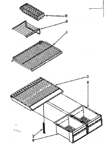 Shelf Parts parts for Kenmore Refrigerator 106.8656360 (1068656360, 106 8656360) from AppliancePartsPros.com