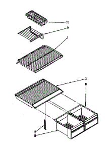 Shelf Parts parts for Kenmore Refrigerator 106.8656361 (1068656361, 106 8656361) from AppliancePartsPros.com