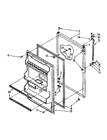 Refrigerator Door parts for Kenmore Refrigerator 106.8656361 (1068656361, 106 8656361) from AppliancePartsPros.com