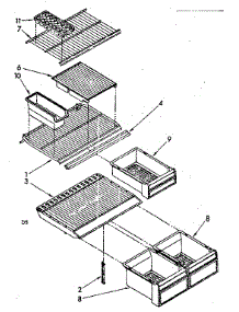 Shelf Parts parts for Kenmore Refrigerator 106.8658271 (1068658271, 106 8658271) from AppliancePartsPros.com