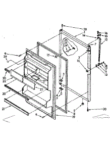 Refrigerator Door Parts parts for Kenmore Refrigerator 106.8658271 (1068658271, 106 8658271) from AppliancePartsPros.com