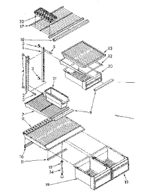 Shelf Parts parts for Kenmore Refrigerator 106.8658430 (1068658430, 106 8658430) from AppliancePartsPros.com