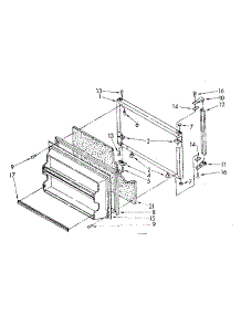 Freezer Door Parts parts for Kenmore Refrigerator 106.8658430 (1068658430, 106 8658430) from AppliancePartsPros.com