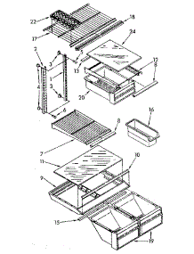Shelf parts for Kenmore Refrigerator 106.8658560 (1068658560, 106 8658560) from AppliancePartsPros.com