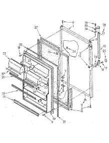 Refrigerator Door parts for Kenmore Refrigerator 106.8658560 (1068658560, 106 8658560) from AppliancePartsPros.com