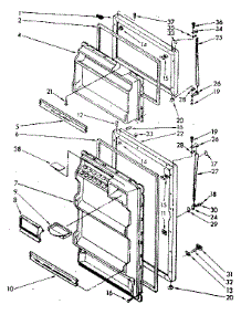 Door Parts parts for Kenmore Refrigerator 106.8662160 (1068662160, 106 8662160) from AppliancePartsPros.com