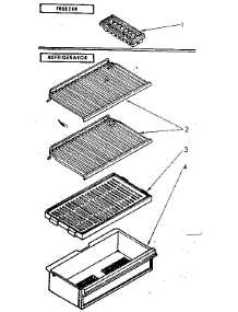 Shelf Parts parts for Kenmore Refrigerator 106.8662160 (1068662160, 106 8662160) from AppliancePartsPros.com