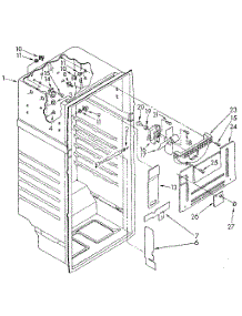 Liner parts for Kenmore Refrigerator 106.8664352 (1068664352, 106 8664352) from AppliancePartsPros.com