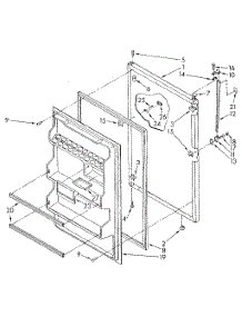 Refrigerator Door parts for Kenmore Refrigerator 106.8664352 (1068664352, 106 8664352) from AppliancePartsPros.com