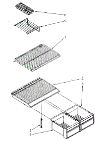 Shelf Parts parts for Kenmore Refrigerator 106.8668116 (1068668116, 106 8668116) from AppliancePartsPros.com
