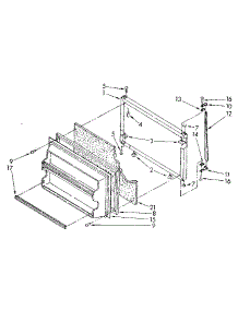 Freezer Door Parts parts for Kenmore Refrigerator 106.8668116 (1068668116, 106 8668116) from AppliancePartsPros.com