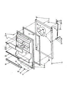 Refrigerator Door Parts parts for Kenmore Refrigerator 106.8668137 (1068668137, 106 8668137) from AppliancePartsPros.com