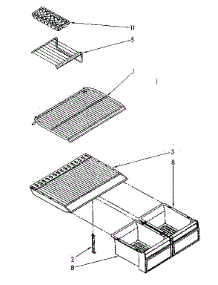 Shelf Parts parts for Kenmore Refrigerator 106.8668145 (1068668145, 106 8668145) from AppliancePartsPros.com