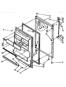 Refrigerator Door Parts parts for Kenmore Refrigerator 106.8668883 (1068668883, 106 8668883) from AppliancePartsPros.com