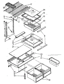 Shelf Parts parts for Kenmore Refrigerator 106.8668884 (1068668884, 106 8668884) from AppliancePartsPros.com