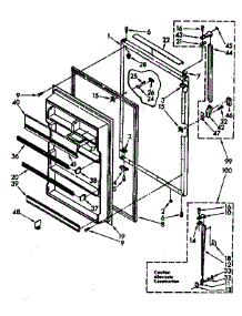 Refrigerator Door Parts parts for Kenmore Refrigerator 106.8670633 (1068670633, 106 8670633) from AppliancePartsPros.com