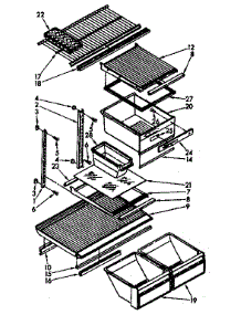 Shelf Parts parts for Kenmore Refrigerator 106.8670633 (1068670633, 106 8670633) from AppliancePartsPros.com