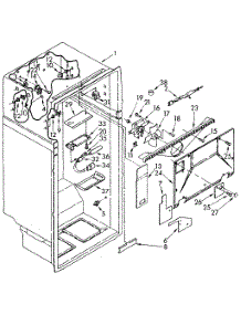 Liner parts for Kenmore Refrigerator 106.8670665 (1068670665, 106 8670665) from AppliancePartsPros.com
