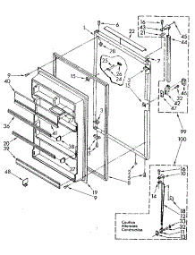 Refrigerator Door parts for Kenmore Refrigerator 106.8670665 (1068670665, 106 8670665) from AppliancePartsPros.com