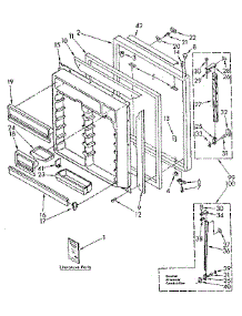 Door Parts parts for Kenmore Refrigerator 106.8672670 (1068672670, 106 8672670) from AppliancePartsPros.com