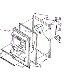 Refrigerator Door Parts parts for Kenmore Refrigerator 106.8676331 (1068676331, 106 8676331) from AppliancePartsPros.com