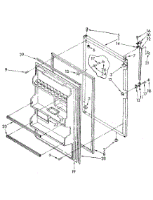 Refrigerator Door parts for Kenmore Refrigerator 106.8676334 (1068676334, 106 8676334) from AppliancePartsPros.com