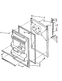 Refrigerator Door Parts parts for Kenmore Refrigerator 106.8676353 (1068676353, 106 8676353) from AppliancePartsPros.com