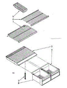 Shelf Parts parts for Kenmore Refrigerator 106.8676362 (1068676362, 106 8676362) from AppliancePartsPros.com