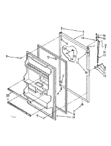 Refrigerator Door Parts parts for Kenmore Refrigerator 106.8676362 (1068676362, 106 8676362) from AppliancePartsPros.com