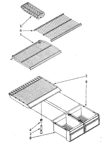 Shelf parts for Kenmore Refrigerator 106.8676394 (1068676394, 106 8676394) from AppliancePartsPros.com
