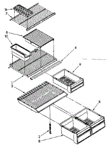 Shelf Parts parts for Kenmore Refrigerator 106.8678212 (1068678212, 106 8678212) from AppliancePartsPros.com