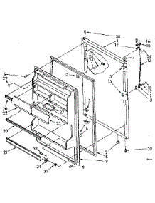 Refrigerator Door Parts parts for Kenmore Refrigerator 106.8678212 (1068678212, 106 8678212) from AppliancePartsPros.com
