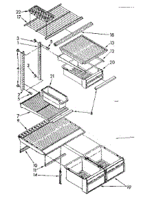 Shelf Parts parts for Kenmore Refrigerator 106.8678404 (1068678404, 106 8678404) from AppliancePartsPros.com