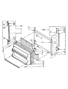Freezer Door Parts parts for Kenmore Refrigerator 106.8678454 (1068678454, 106 8678454) from AppliancePartsPros.com